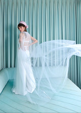 The Satin Halo® Pillbox with Crushed Bow in Pink