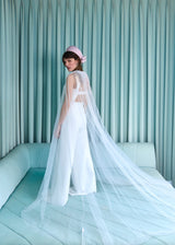 The Satin Halo® Pillbox with Crushed Bow in Pink