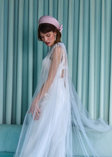 The Satin Halo® Pillbox with Crushed Bow in Pink