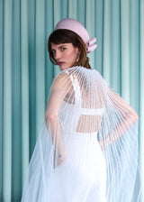 The Satin Halo® Pillbox with Crushed Bow in Pink