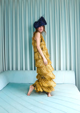 Mena Hat in Sinamay with Feathers and Veiling in Navy