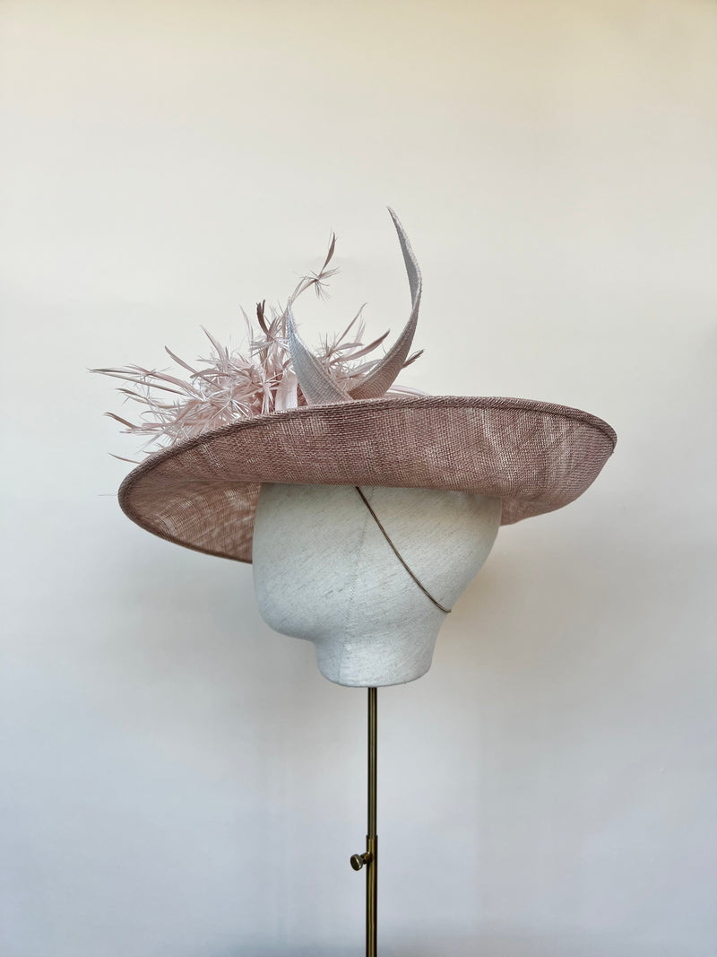 Juno Hat with Feathers and Buntal Jane Taylor London