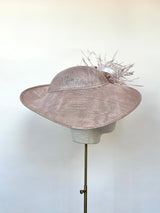 Juno Hat with Feathers and Buntal Jane Taylor London