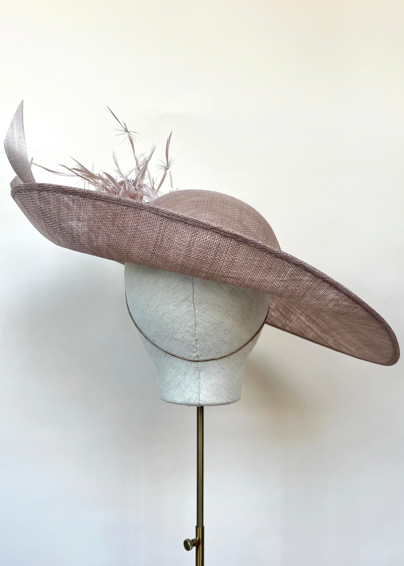 Juno Hat with Feathers and Buntal Jane Taylor London