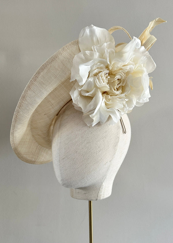 Lilaya Hat with Flower and Buntal Twists Jane Taylor London