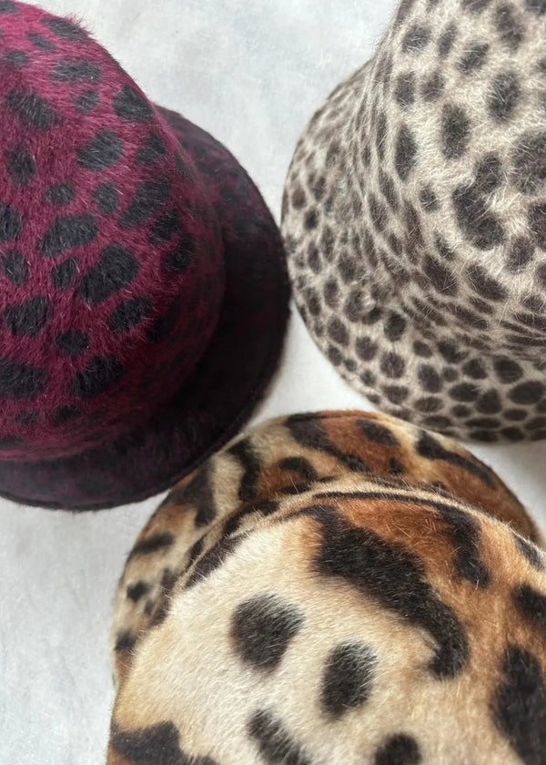 Luxury Felt Animal Print Bucket Hat Jane Taylor London