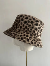 Luxury Felt Animal Print Bucket Hat Jane Taylor London