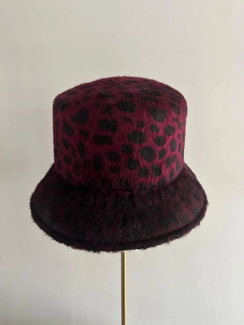 Luxury Felt Animal Print Bucket Hat Jane Taylor London