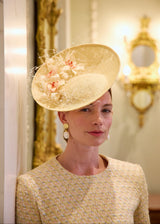 Maia Hat in Sinamay with Orchids Jane Taylor London