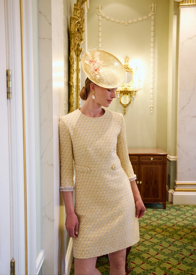 Maia Hat in Sinamay with Orchids Jane Taylor London
