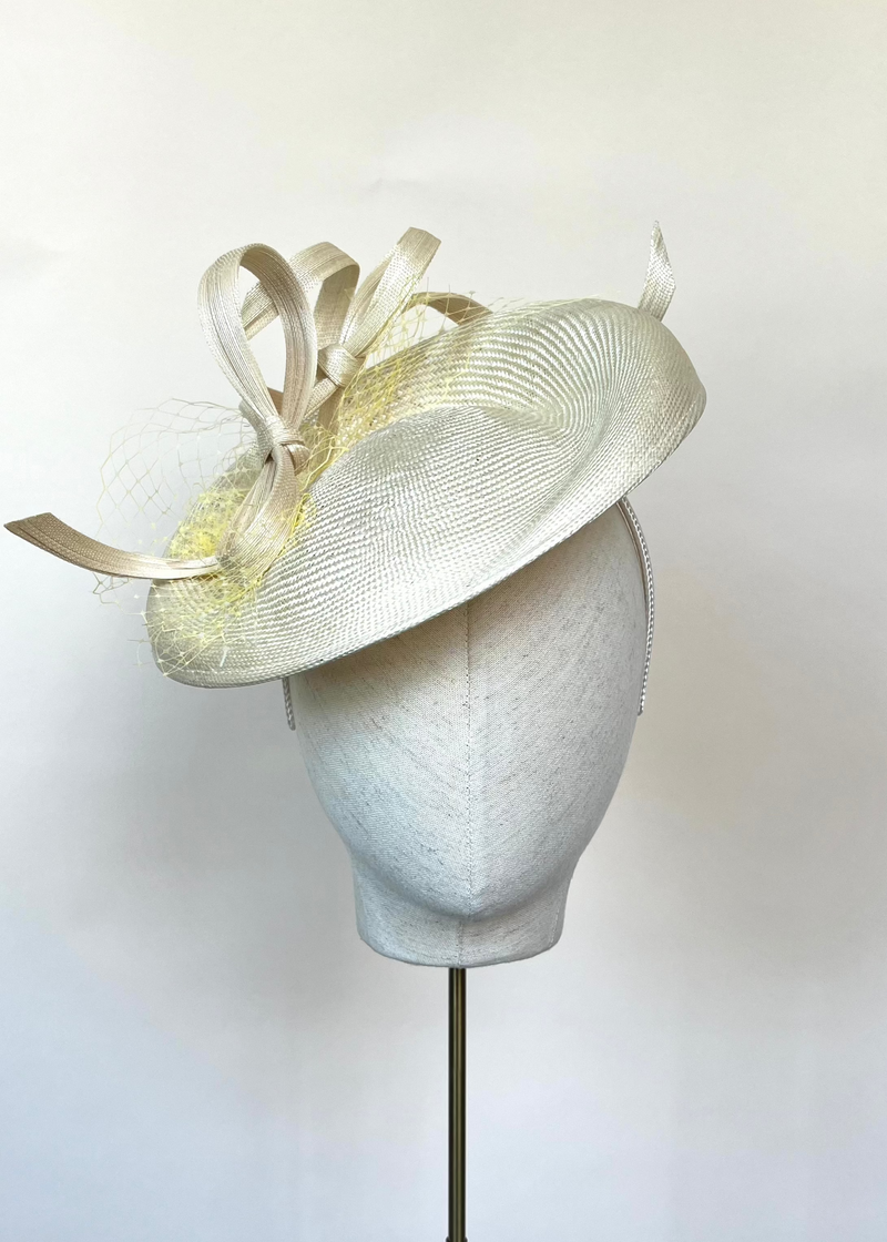 Maia Hat with Buntal and Veiling Jane Taylor London
