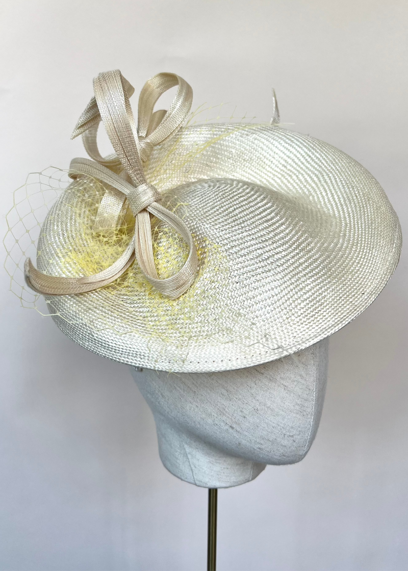 Maia Hat with Buntal and Veiling Jane Taylor London