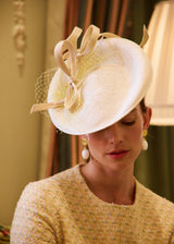 Maia Hat with Buntal and Veiling Jane Taylor London
