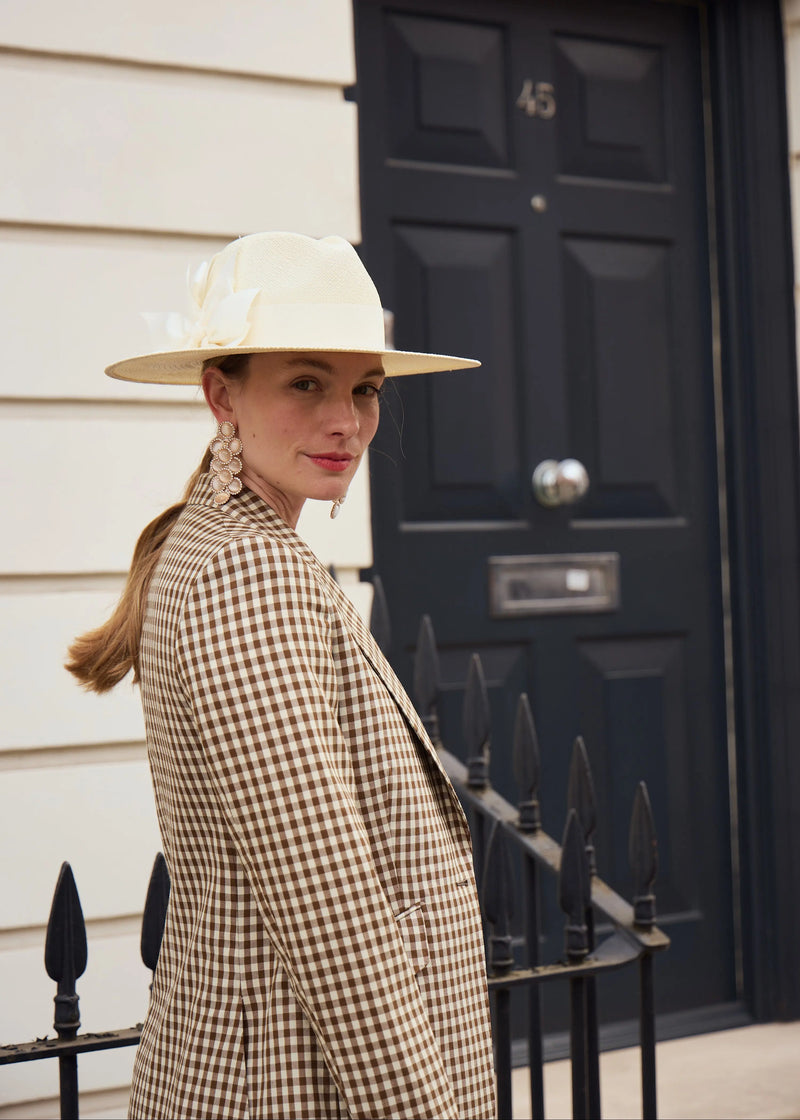 Maria Trilby Hat in Straw with Bows Jane Taylor London