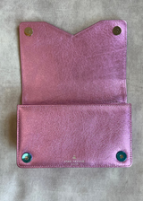 Metallic Bubble Gum Leather Clutch Jane Taylor London