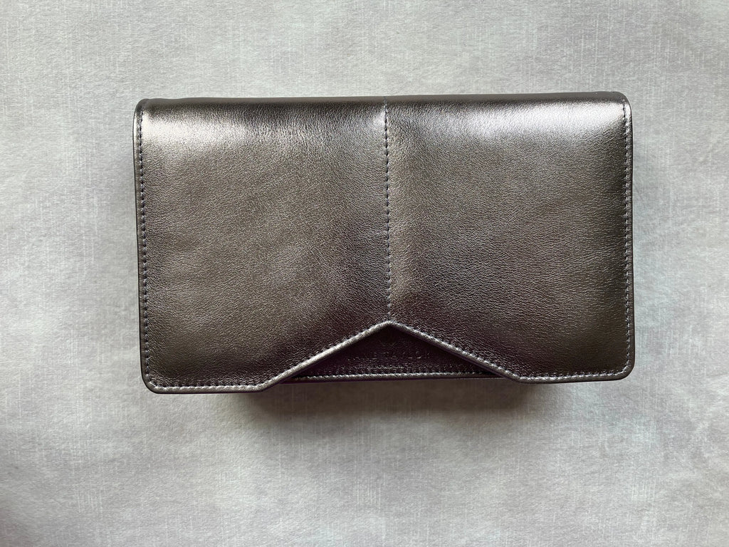 Metallic Pewter Leather Clutch – Jane Taylor London