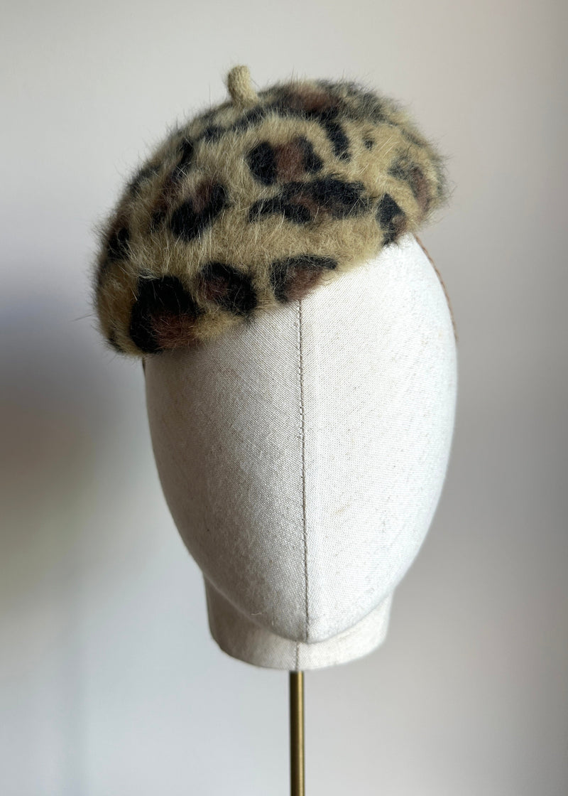 Mini Beret in Leopard Print Jane Taylor London