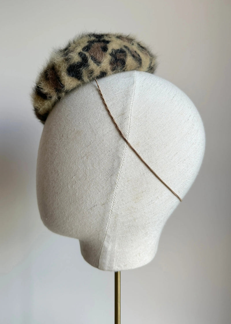 Mini Beret in Leopard Print Jane Taylor London