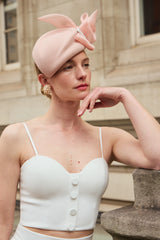 Neso Hat in Crepe with Pearl Buckle Jane Taylor London