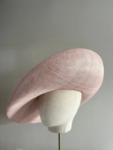 Oval Brimmed Hat- Pink with Organza Feathers Jane Taylor London