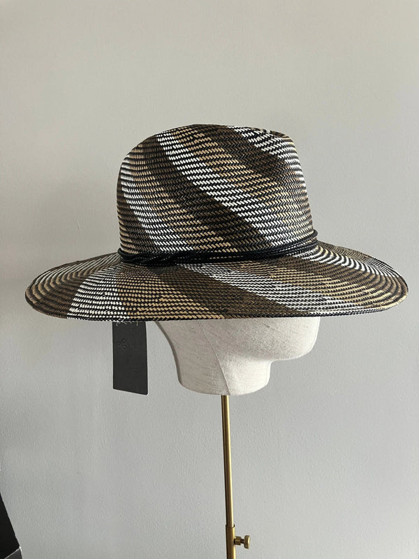 Patterned Panama Fedora with Cord Detailing Jane Taylor London