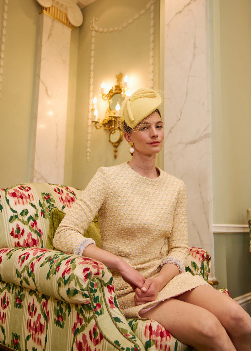 Persephone Hat with Crepe Bow Jane Taylor London