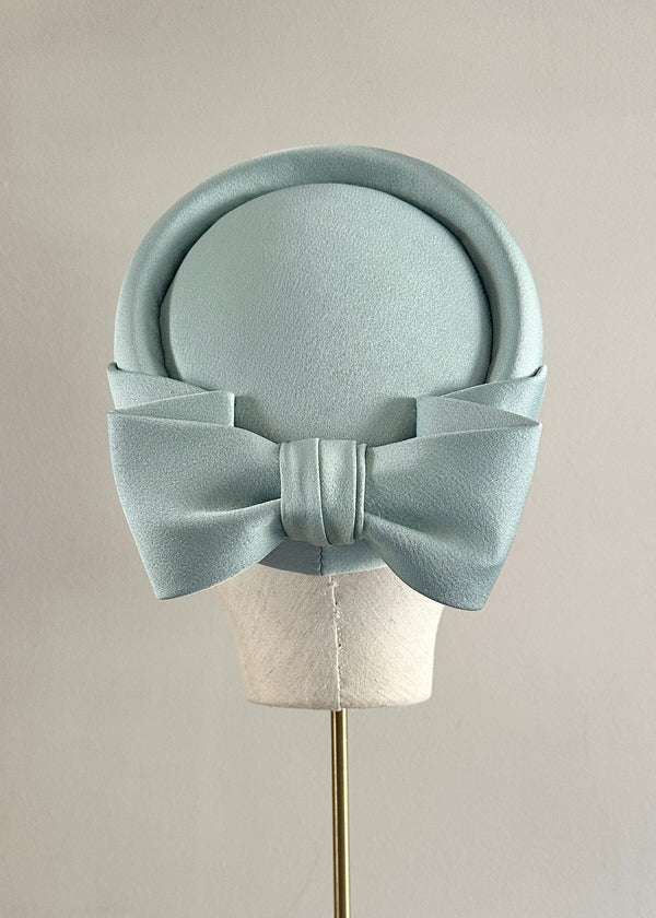 Roma Tailored Pillbox in Satin with Bow Jane Taylor London