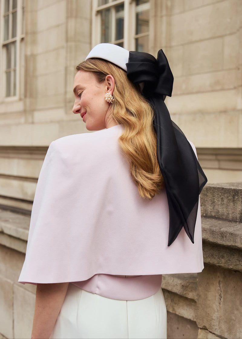 Roma Tailored Pillbox with Organza Bow Jane Taylor London
