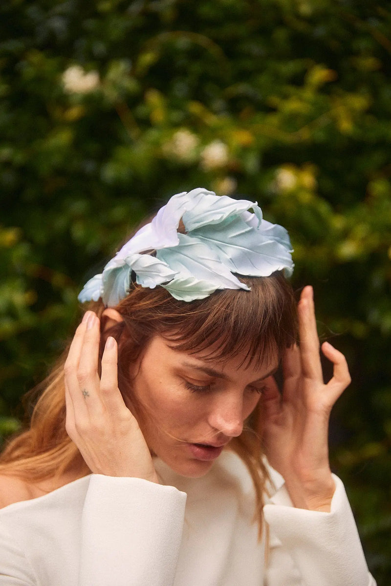 Satin Feather Headband - Hot Pink Jane Taylor London