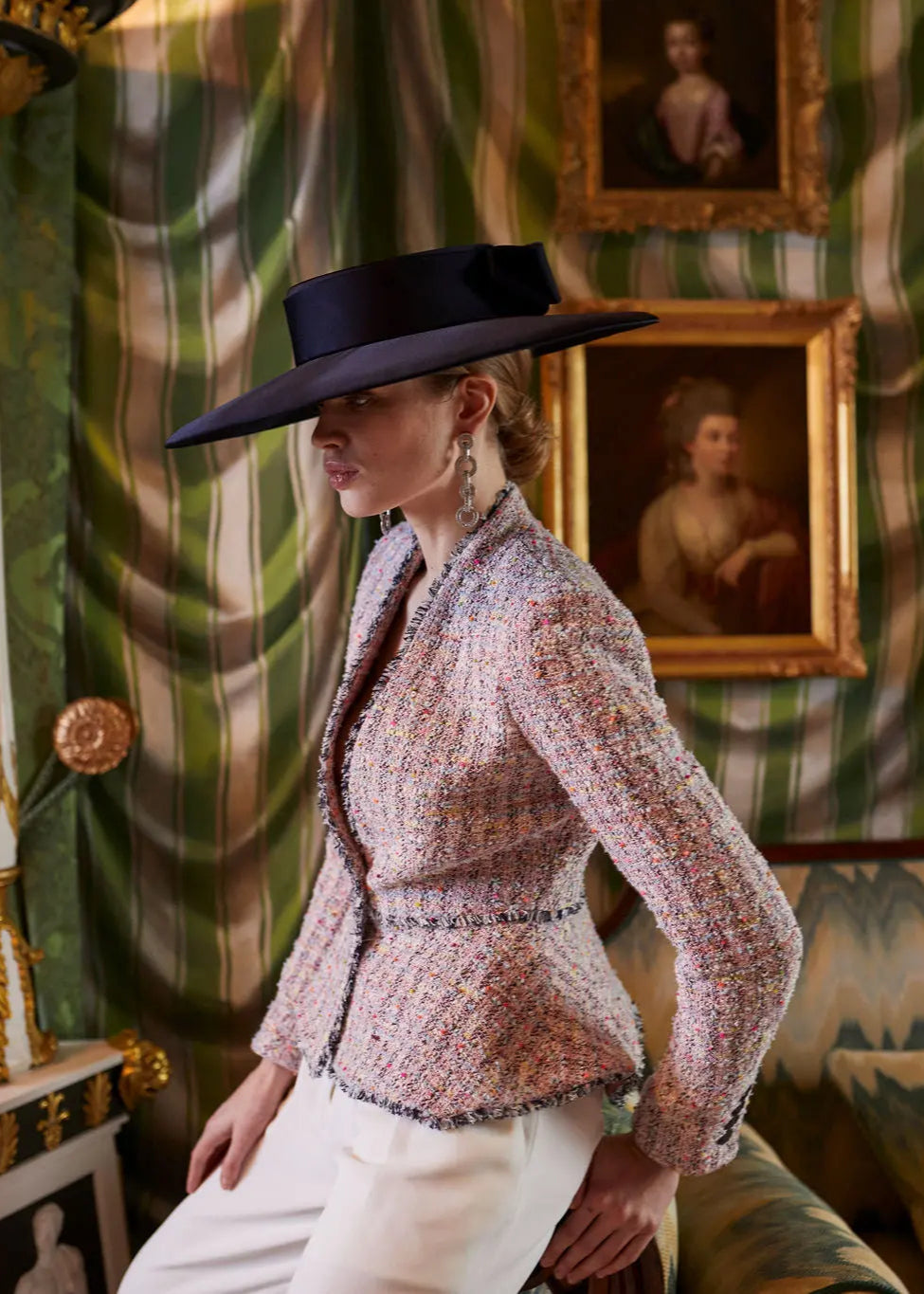 Oversized Satin Boater Hat Jane Taylor London