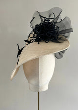 Shell Hat in Straw with Chrysanthemums and Leaves Jane Taylor London