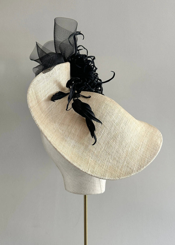 Shell Hat in Straw with Chrysanthemums and Leaves Jane Taylor London