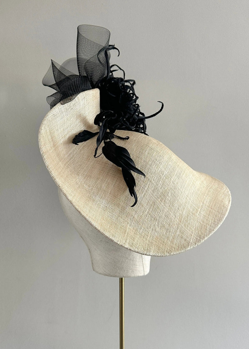 Shell Hat in Straw with Chrysanthemums and Leaves Jane Taylor London