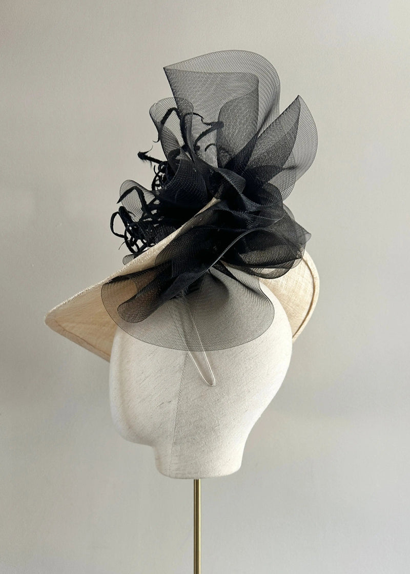Shell Hat in Straw with Chrysanthemums and Leaves Jane Taylor London