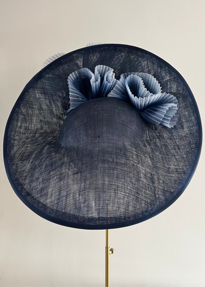 Slice with Pleated Crin in Navy Jane Taylor London