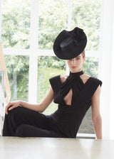 Bellona Hat in Straw in Black