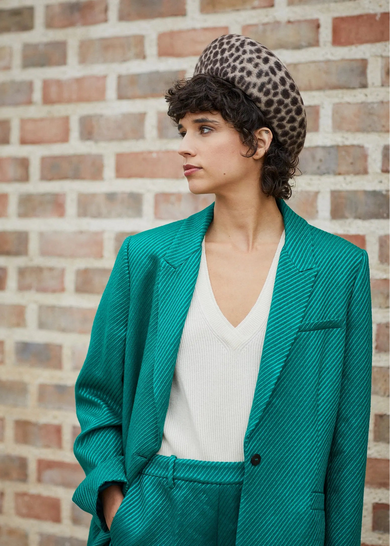 Leopard Structured Pillbox in Animal Print