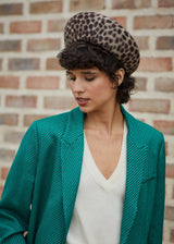 Leopard Structured Pillbox in Animal Print