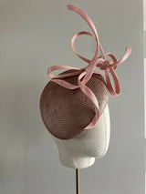 Tear Shaped Cocktail Hat with Pink Buntal Twists Jane Taylor London