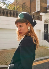 The Halo Pillbox in Satin with Crushed Bow (Copy) Jane Taylor London
