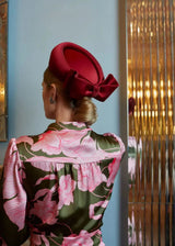 The Halo Pillbox in Satin with Crushed Bow (Copy) Jane Taylor London