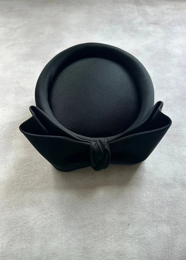 The Halo Pillbox in Satin with Crushed Bow (Copy) Jane Taylor London