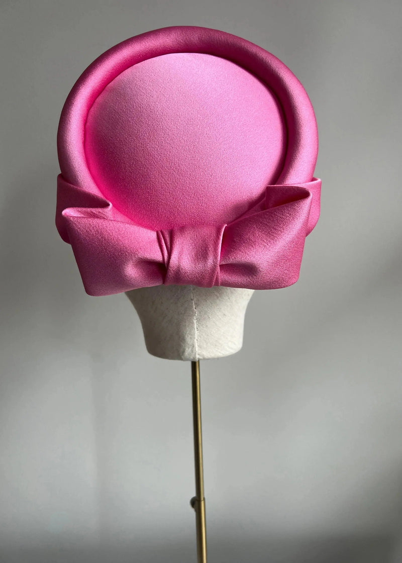 The Halo Pillbox in Satin with Crushed Bow (Copy) Jane Taylor London