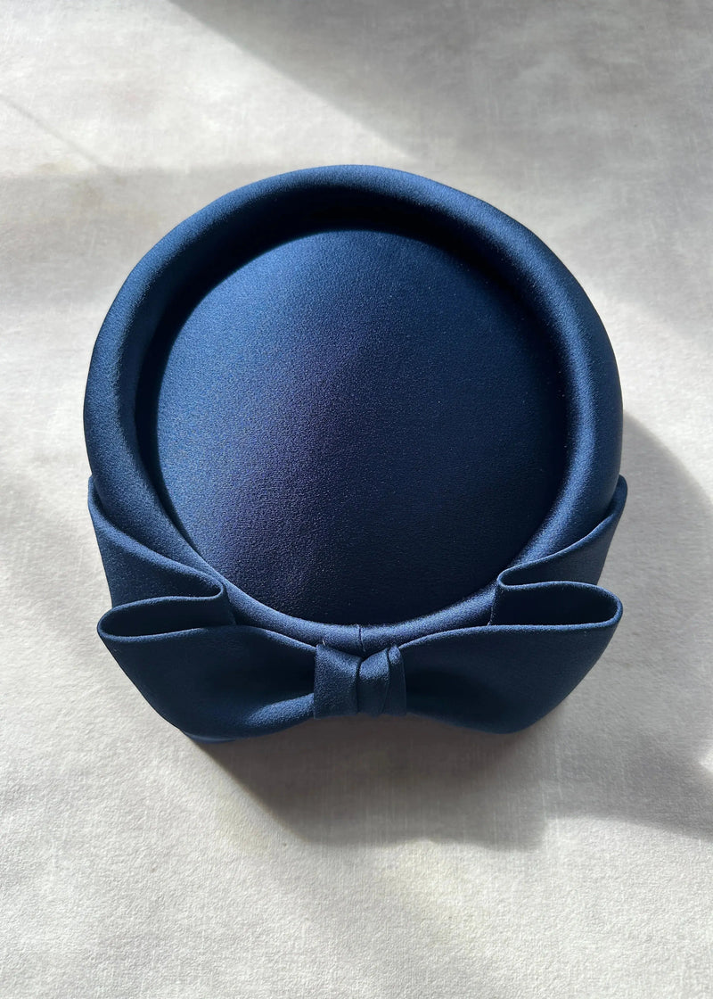 The Halo Pillbox in Satin with Crushed Bow (Copy) Jane Taylor London