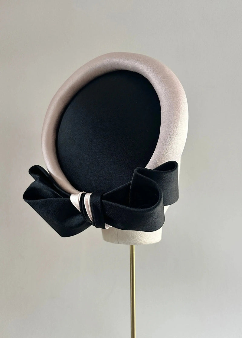 The Halo® Pillbox in Satin with Crushed Bow in Blush (Copy) Jane Taylor London