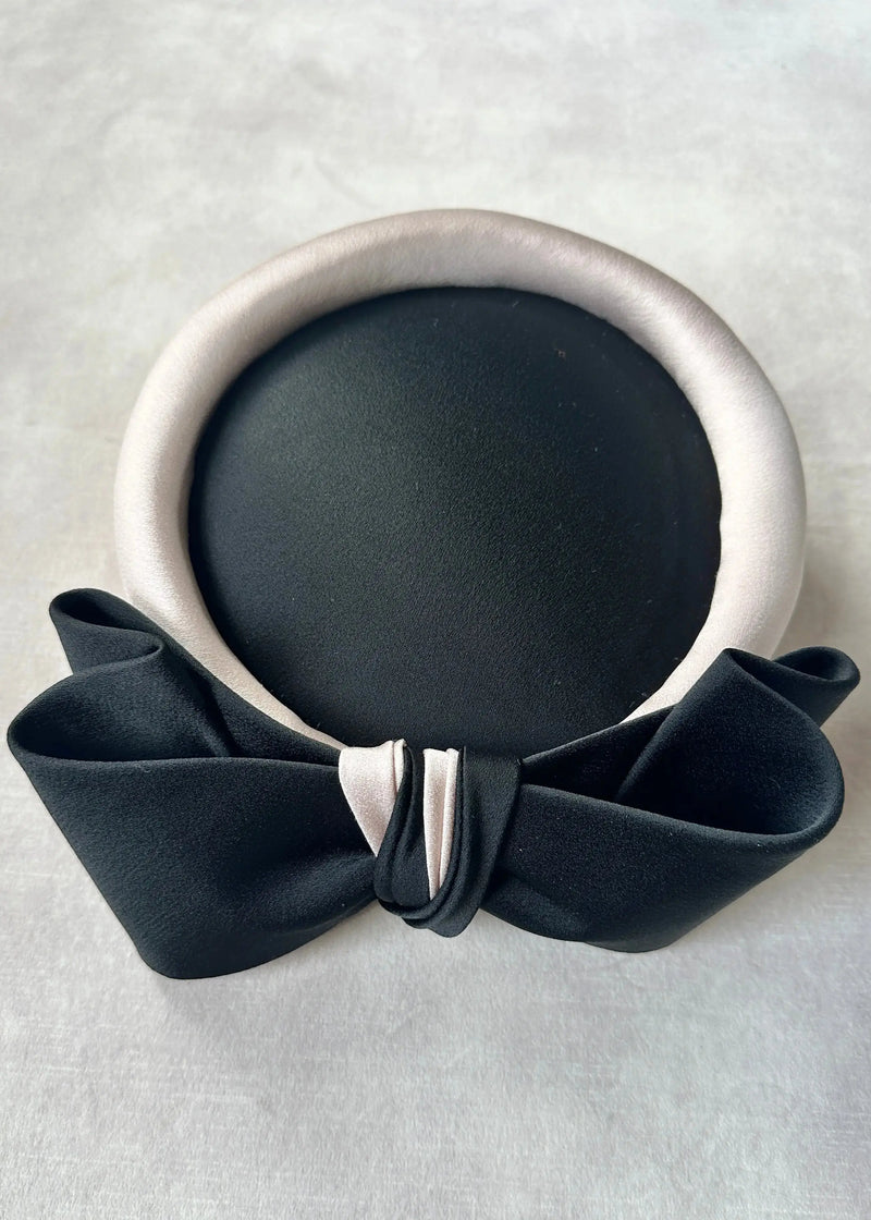 The Halo® Pillbox in Satin with Crushed Bow in Blush (Copy) Jane Taylor London