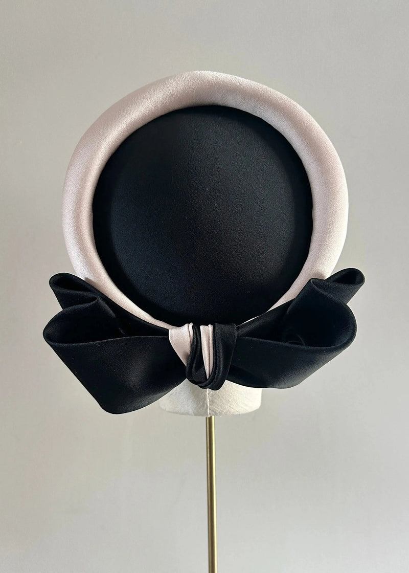 The Halo® Pillbox in Satin with Crushed Bow in Blush (Copy) Jane Taylor London