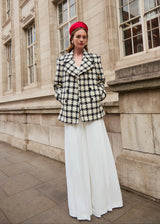The Halo® Pillbox in Satin with Tailored Bow in Red Jane Taylor London
