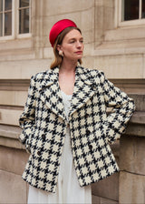 The Halo® Pillbox in Satin with Tailored Bow in Red Jane Taylor London