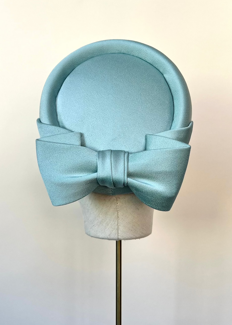 The Tailored Halo® Pillbox in Satin with Bow Jane Taylor London